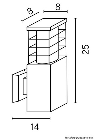 Venkovní zahradní fasádní svítidlo LED NÁSTĚNNÉ SVÍTIDLO RADO II K DG E27 Su-Ma