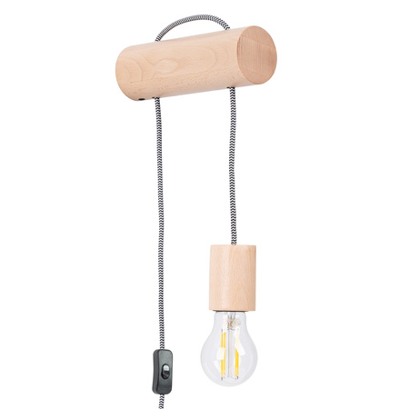 Závěsné svítidlo E27 přírodní dřevo bílé Nimbi Peach Puff SL.1644 Sollux