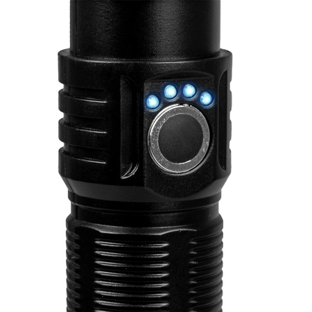 Dobíjecí LED taktická 600lm 10W ruční svítilna Výkonná ZOOM POWERBANK VA0179 VAYOX