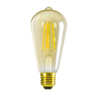 LED žárovka E27 Edison ST64 7W = 55W 725lm 2700K Warm Amber XLED Filament Kanlux