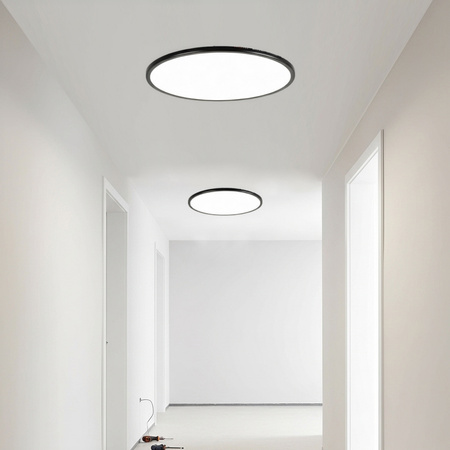 Zahradní lampa LED pro povrchovou montáž 44W 4800lm 4000-6500K CCT 140° kulatá IP54 černá Videx