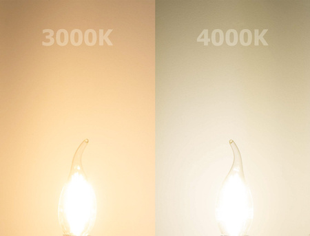 6x Žárovka LED Plamínek BA35, E14 7W = 60W 770lm 4000K Neutralní bílá 360° Filament LUMILED