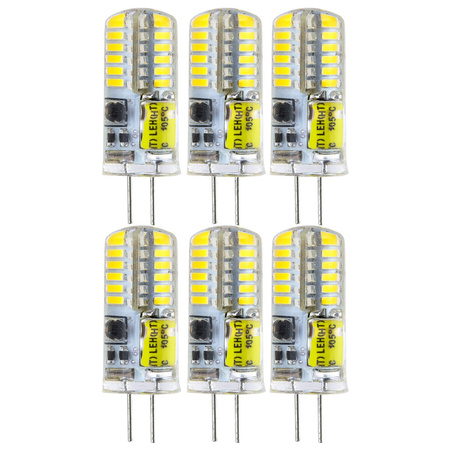 6x Žárovka LED G4, 4W = 30W 380lm 4000K Neutrální bílá LUMILED