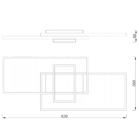LED lustrová stropní lampa 90W CCT GALAXIS VELA bílá + dálkové ovládání
