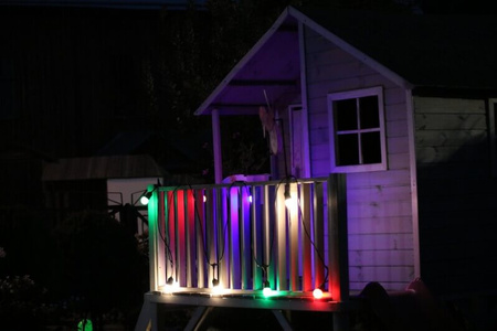 Dekorativní GARDEN GARLAND 5.6m 10xE27 Filament 6W GOLDLUX (Polux)