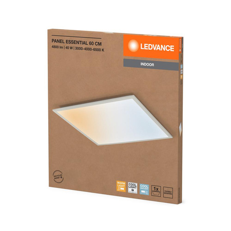 LED panel Stropní svítidlo 40W 3600lm 3000K - 6500K CCT Povrchová montáž Bílá 60x60cm Essentials Panel Ledvance