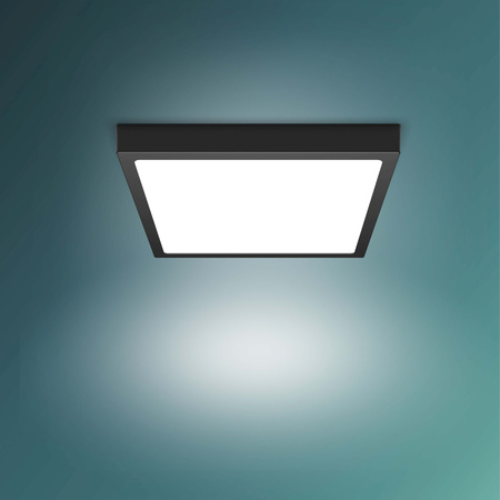 Plafond Panel LED Stropní svítidlo pro povrchovou montáž MAGNEOS 20W 2700K 28cm Black Downlight Square PHILIPS