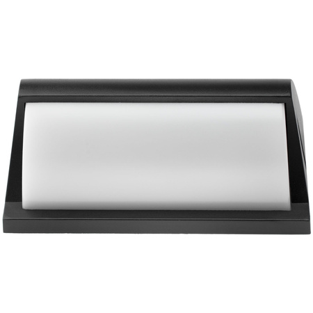 Zahradní lampa E27 DRACO Černá nástěnná lampa s pohybem a soumrakovým senzorem