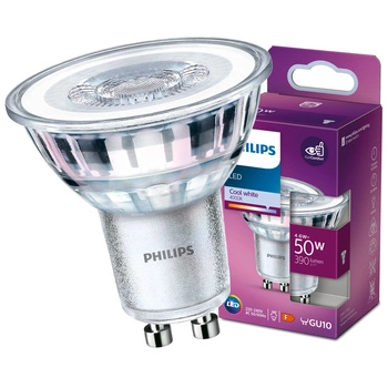 LED žárovka GU10 4.6W = 50W 390lm 4000K neutrální bílá 36° reflektor PHILIPS