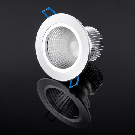 Stropní svítidlo 7W zapuštěné LED DOWNLIGHT DEEP kulaté 4000K 560lm stříbrná