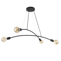 Závěsné stropní svítidlo HELIX BLACK Loft Lustr 4xE27 2724 TK Lighting