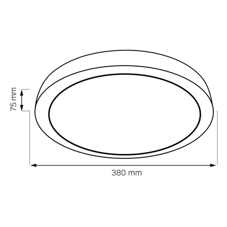 Plafond LED stropní svítidlo 48W 5300lm CCT 120° bílé černé IP44 Pilotní stmívatelné Halina Sanico Goldlux
