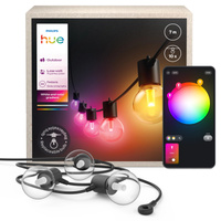 Venkovní zahradní girlanda 7 m IP65 10LED RGB SMART Smart Bluetooth ZigBee Bílá a barevná Ambiance Festavia Philips HUE