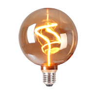 LED žárovka G125 E27 4W 230lm 1800K Warm 320° Amber Dekorativní DECOVINTAGE Sanico Goldlux