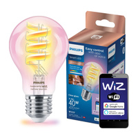 LED žárovka E27 A60 6,3W = 40W CCT + RGB FILAMENT SMART WiFi Philips WiZ