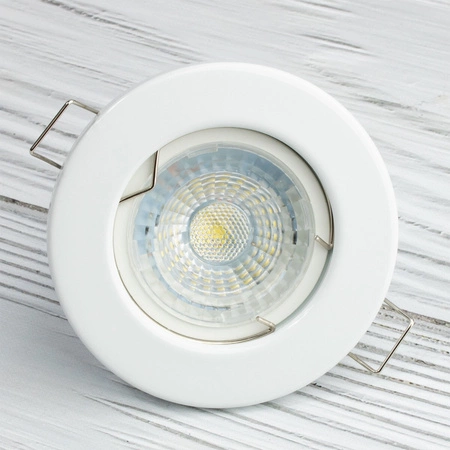 Halogenová Podhledové svítidlo GU10, MR16 Stálá Kulatá Bílý Plech LUMILED