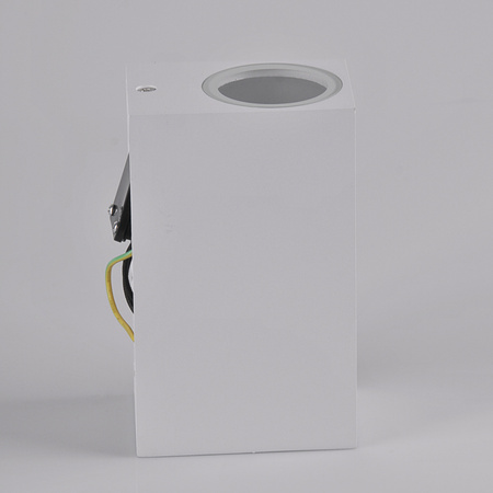 Venkovní nástěnné svítidlo shora dolů s LED 2x GU10 BOSTON GOLDLUX (Polux) ALUMINIUM White