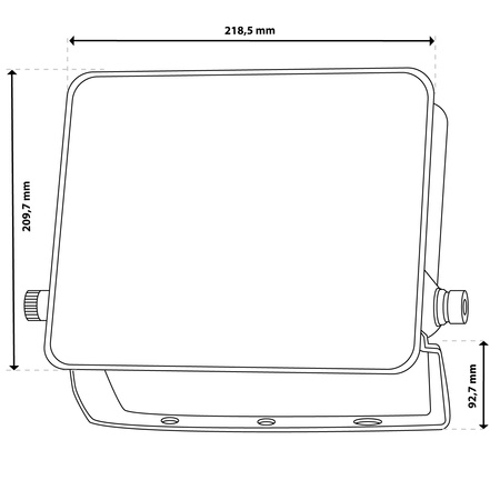 LED reflektor AZZLER 50W 6000lm 4000K IP65 Halogenová venkovní lampa černá LUMILED