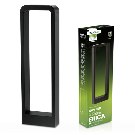Venkovní zahradní lampa 10W, LED sloupek 60cm ERICA LUMILED