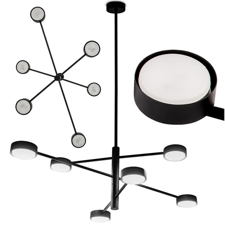 LED závěsné stropní svítidlo 6x GX53 Wall Black OVILO LUMILED