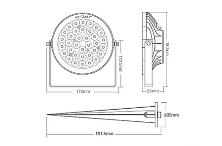 LED GARDEN lampa 15W Garden Light RGB+CCT Mi-Light - FUTC03