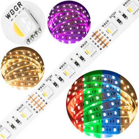 LED pásek 12V, 72W 300LED 5050 RGB + CB 12mm 5m LUMILED