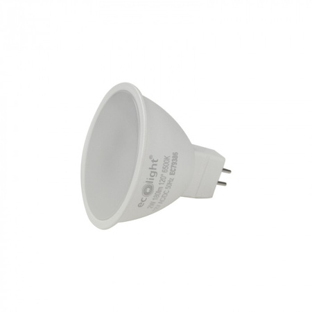 LED reflektorová žárovka MR16 GU5.3 2W 160lm 6500K studená bílá 12V Ecolight