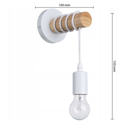 Spot E27 Bílá hnědá Eos Masterled Závěsné nástěnné svítidlo