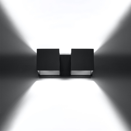 Nástěnné svítidlo LED QUAD 2xG9 Nástěnné svítidlo nahoře dole Černá SOLLUX