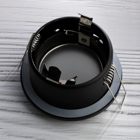 Halogenové Hermetické Koupelnové svítidlo IP44, Černá AQUS + LED GU10 3W 4000K LUMILED