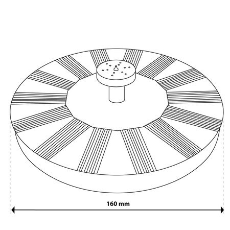 LED HERMES Solární zahradní fontána plovoucí s čerpadlem 180l/h LUMILED