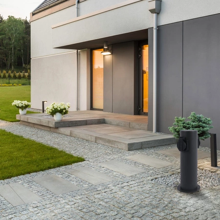 Zahradní lampa LED Outdoor Pole Standing Black IP44 Elektri Sanico Goldlux