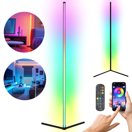 LED stojací lampa Black CCT RGB Aplikace Smart Pilot