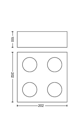 LED halogenové svítidlo pro povrchovou montáž 4x 4,5W BOX Moving white PHILIPS