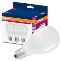 3x LED žárovka E27 A60 19W = 150W 2452lm 4000K Neutrální bila 200° OSRAM HODNOTA