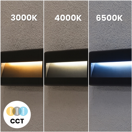 Venkovní zahradní schodišťová nástěnná lampa CCT 3000-6500K LED 4W IP65 VIREO LUMILED