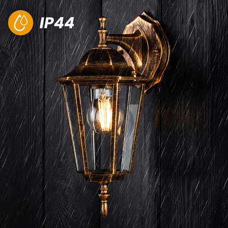 Zahradní nástěnná lampa lucerna E27, Patina BELLIS LUMILED