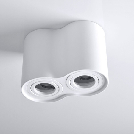 Stropní svítidlo přisazené Hadar R2 2xGU10. pojízdné. kulaté. bílé