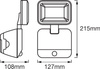 Reflektor LED 4W 260lm 4000K IP54 černý s LEDVANCE SPOTLIGHT Bateriový pohybový senzor