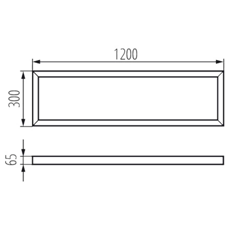 Montážní rám pro LED panely 120x30 Obdélníkový povrchový bílý ADTR-H KANLUX