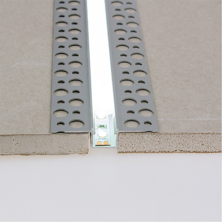 Podhledový Architektonický Hliníkový Profil pro LED do Sádrokartonových Desek, 1m + Průhledná Krytka LUMILED