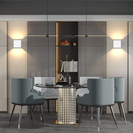 LED zahradní nástěnná lampa 2x4W 3000K Nastavitelná nahoru a dolů Bílá RIKO KOBI