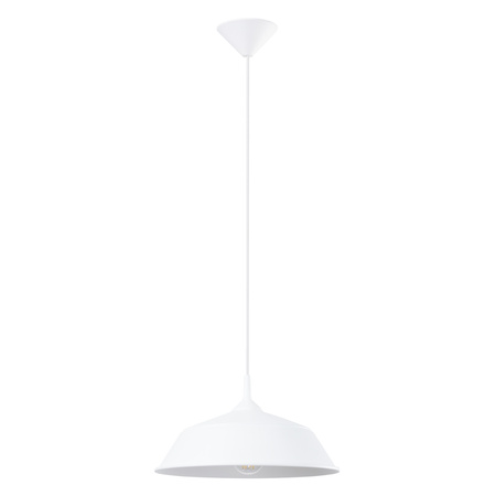 FRIKA E27 Bílá skandinávská závěsná lampa SOLLUX