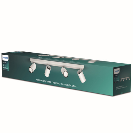 KOSIPO stropní svítidlo Reflektor 4x GU10 bílý Pohyblivý PHILIPS