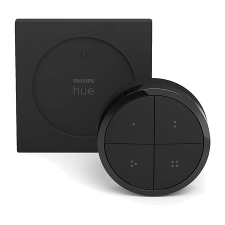 Dálkové ovládání nástěnného spínače stmívače černé Philips Hue Tap Dial Switch Bluetooth Zigbee