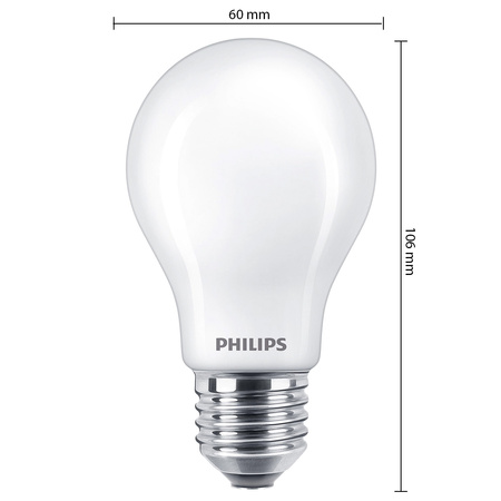 LED žárovka E27 A60 7W = 60W 806lm 2700K teplá bílá 300° PHILIPS