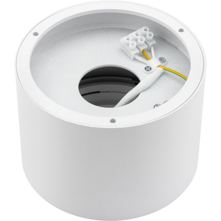 Povrchové Halogenové svítidlo, TUBA SPOT Kovová Bílá 10cm + LED GU10 ES111 15W COB 3000K LUMILED