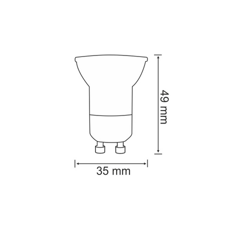 LED žárovka GU10 1.9W = 17W 150lm 6400K Studená bílá 105° GOLDLUX (Polux) MINI