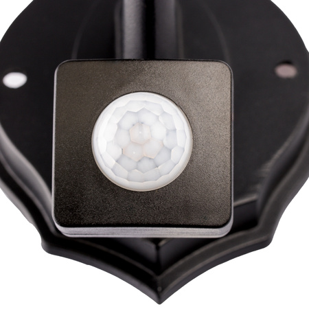 Zahradní nástěnná lampa snímač pohybu, E27 lucerna Černá BELLIS LUMILED