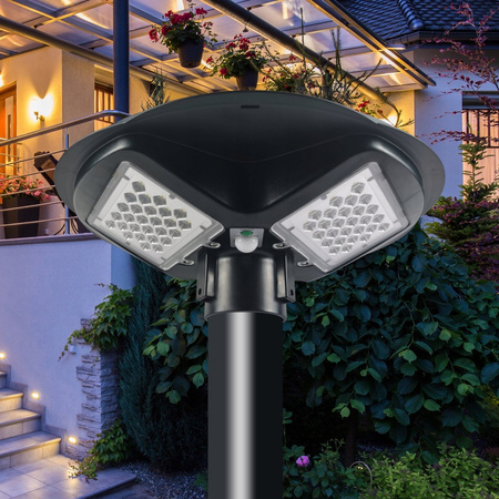 Osvětlovací stožár 3m stožár pro pouliční lampy lucerny kulaté černé